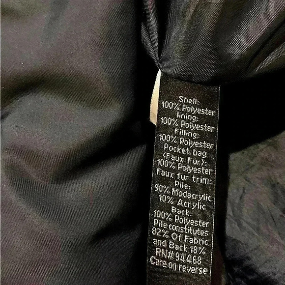 Apt. 9 Women’s Long Coat Puffer Jacket W/ Faux Fur trim Navy Sz. XS - Picture 6 of 8